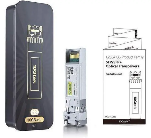 Alt view image 6 of 7 - 10GBase-SR SFP+ Transceiver, 10G 850nm MMF, up to 300 Meters, Compatible with Juniper QFX-SFP-10GE-SR/EX-SFP-10GE-SR, Pack of 2