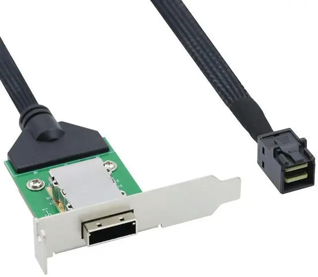 Alt view image 6 of 8 - External Mini SAS HD SFF-8088 26P PCBA Female Adapter with Low Profile Bracket to SAS SFF-8643 12Gbps External 100-Ohm A