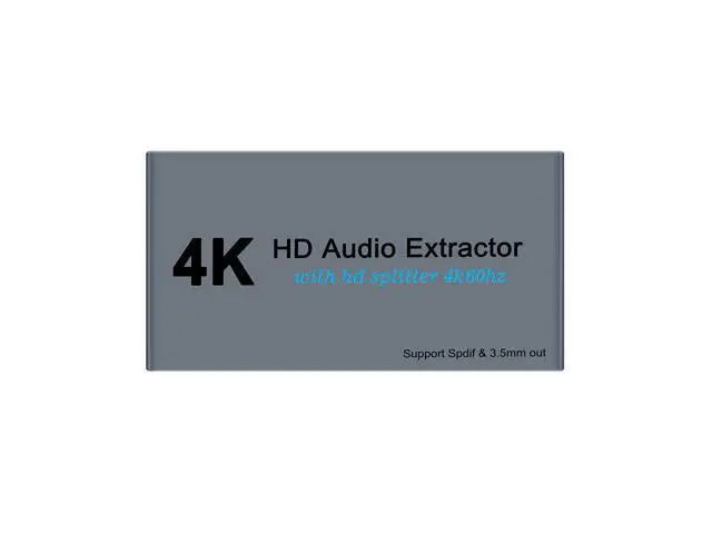 Alt view image 3 of 4 - HDMI Audio Extractor with HD Splitter 4K@60HZ 1 in 2 out With Optical SPDIF Digital Audio and 3.5mm Audio Output for Apple TV and Various Blu Ray Players