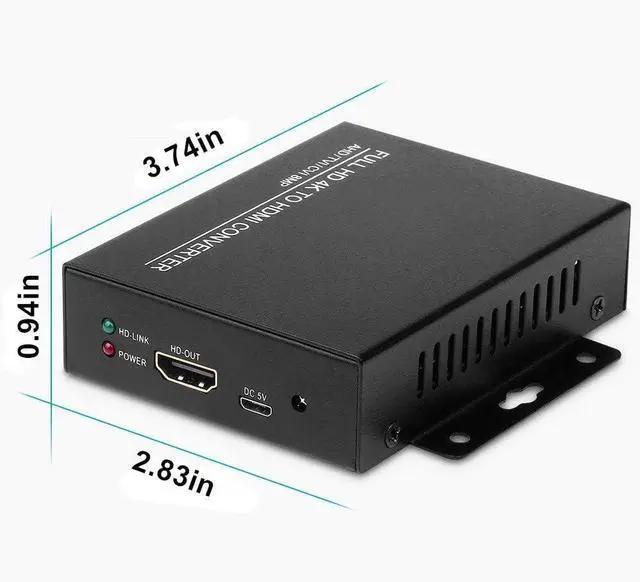 Alt view image 13 of 14 - Wsdcam TVI to HDMI Converter Full HD 4K Converter, 1080p/720p/4K/8MP/5MP/4MP/3MP, BNC to HDMI Video Converter Adapter - CVBS/TVI/CVI/AHD to HDMI
