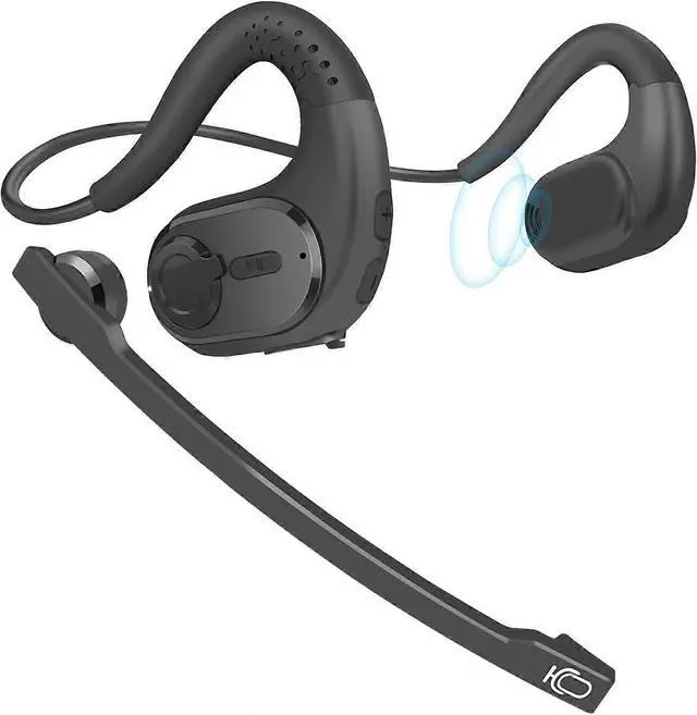 Main image of G9 Open-Ear Bluetooth Headset with Detachable Mic, Noise Cancelling, 12H Playtime, IPX5 Waterproof (Black)