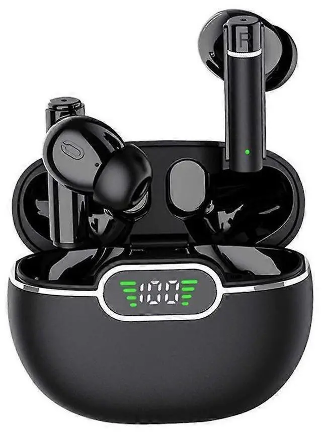 Main image of Wireless Earbuds Bluetooth 5.3 with LED Display, IPX5 Waterproof Sport Headphones for Android iOS (Black)