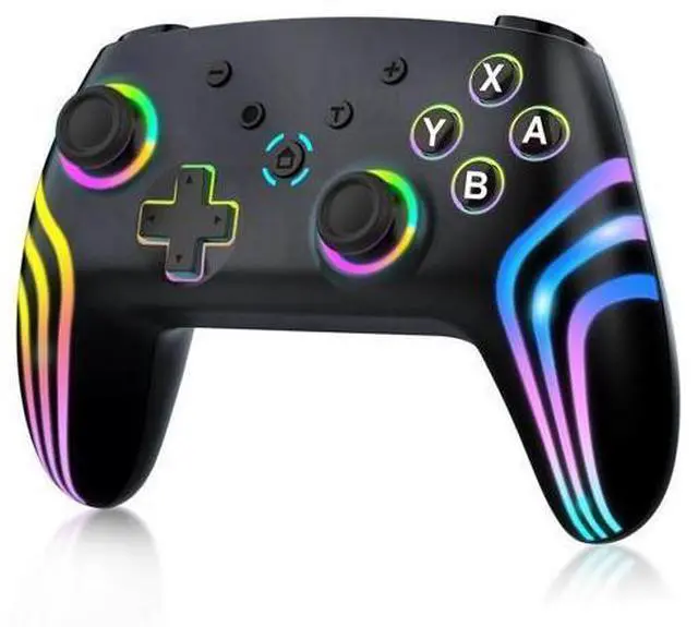 Main image of MYSTILUCK Wireless Pro Controller for Switch/Switch 2/Lite/OLED/PC, Gamepad with 7 Color-Changing RGB Lighting/Dual Vibration/6-Axis Gyroscope/Turbo, Ergonomically Designed Precise Joystick