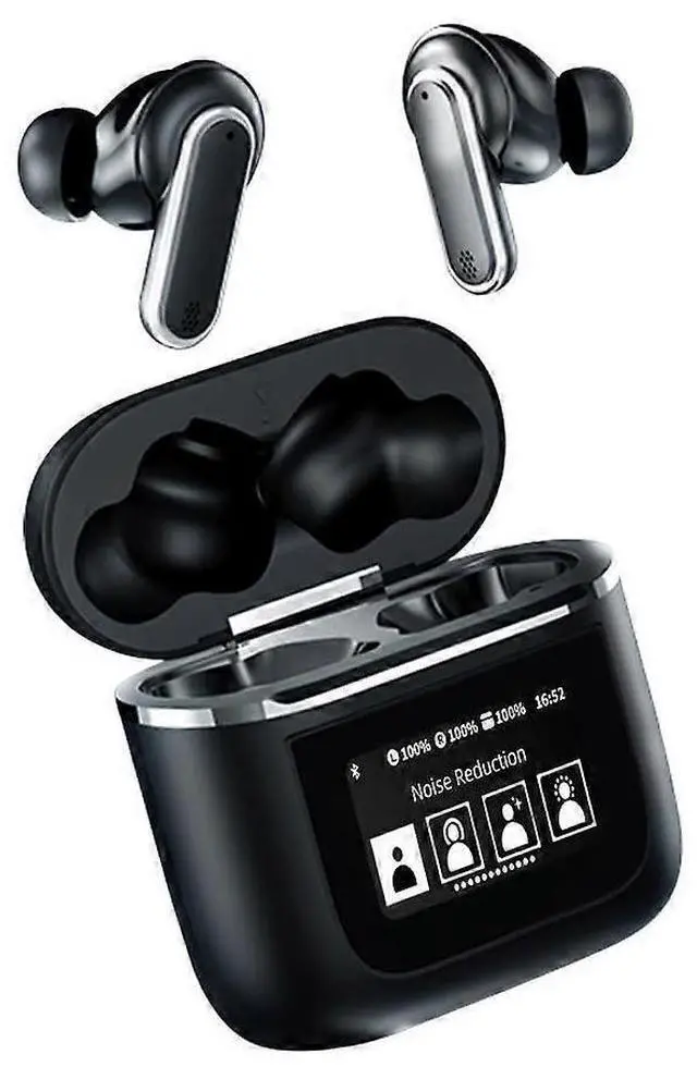 Main image of Bluetooth 5.4 Wireless Headphones with Smart Display, ANC Noise Cancellation & 54H Battery (Black)