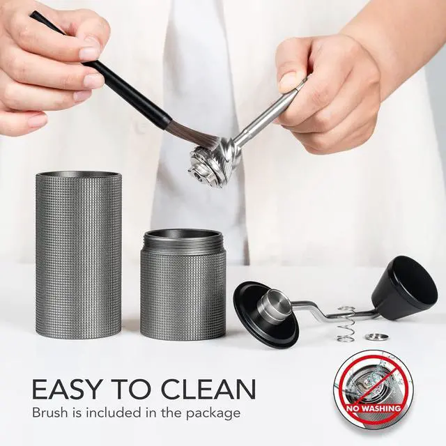 Alt view image 5 of 7 - Chestnut C2 Manual Coffee Grinder Capacity 25g with CNC Stainless Steel Tapered Burr - Internal Adjustable Setting, Double Bearing Positioning, French Press Coffee for Hand Grinder Gift