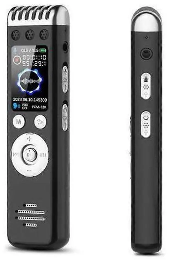 Main image of Ecocleanpath 32GB Digital Voice Recorder with 4608Kbps Noise Reduction, Voice Activated & MP3 Playback (Black)