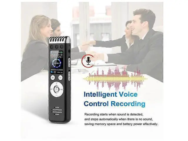 Alt view image 5 of 5 - Ecocleanpath 32GB Digital Voice Recorder with 4608Kbps Noise Reduction, Voice Activated & MP3 Playback (Black)