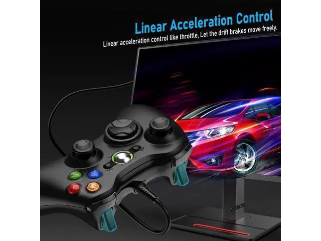 Alt view image 6 of 6 - Etpark X-Box 360 Controller Wired, Gamepad Controller with Wired USB for Microsoft X-Box 360 & Slim Console and PC Windows XP/7/8/10, with Upgraded Joystick, Black