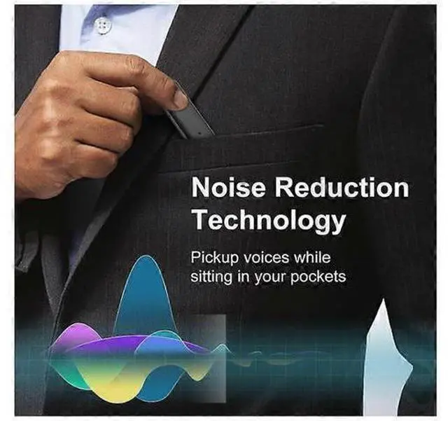Alt view image 5 of 5 - Ecocleanpath 64GB Voice Recorder with Noise Cancellation, 768H Recording, Rechargeable Dictaphone for Lectures & Meetings (Black)