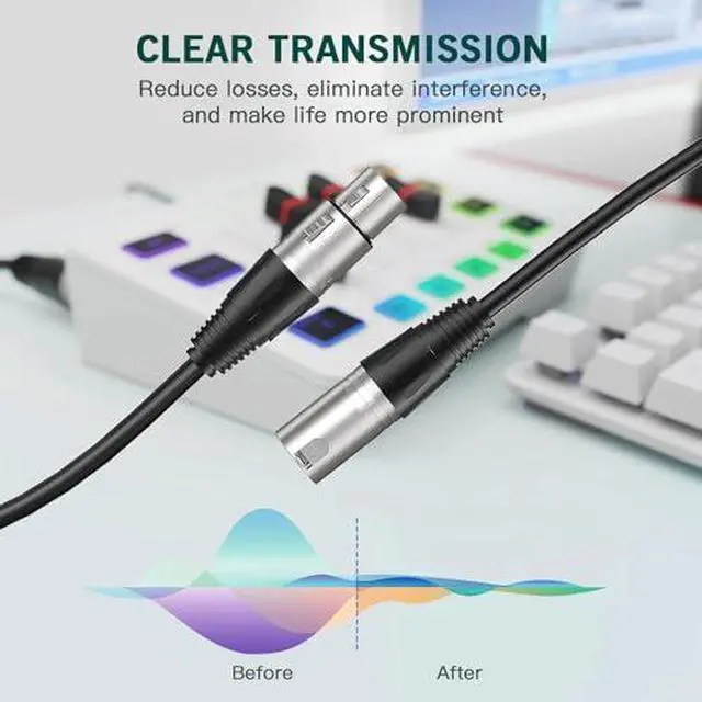 Alt view image 6 of 7 - Deuninker Gaming Streaming Kit, XLR Dynamic Microphone with Heavy Duty Boom Arm, Game Mixer, Headphones Studio for Recording Vocal Voice-Over
