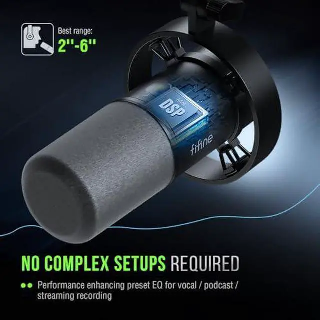 Alt view image 6 of 7 - Deuninker Dynamic Microphone with XLR Cable Bundle, XLR/USB Recording Studio PC Mic for Vocal, Voice-Over, Microphone Audio Cable Set Compatible with Mixer, Audio Interface for Streaming (K688+L9)