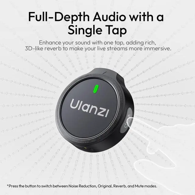 Alt view image 7 of 7 - DeuninkerA21 Drawer Wireless Microphone for iPhone 14/13/12/11(2TX + Lightning RX), Mini Lapel Mic with 32khz 24bit, AI Noise Reduction, Ultralight Button TX, 36H Battery for Video Recording, Streamin