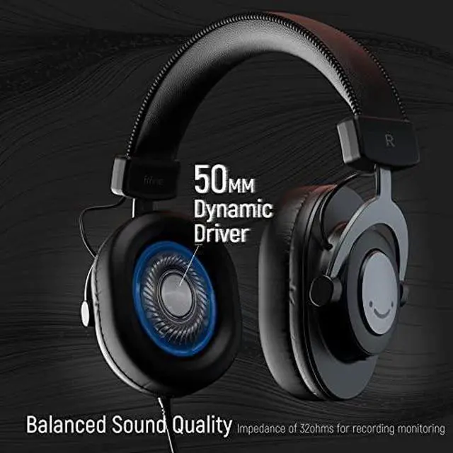 Alt view image 5 of 7 - DeuninkerStudio Microphone 6.35mm/3.5mm Headphones Bundle, USB PC Condenser Microphone with Scissor Arm Stand, Shock Mount, Monitor Over-Ear Headphones, for Instruments Recording Podcasting (T669+H8)