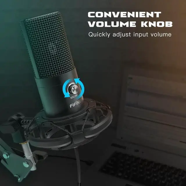 Alt view image 2 of 7 - Deuninker Studio Condenser Microphone USB PC Recording Microphone for Voice-Over, Podcast, Vocal - 7.1 Surround Sound RGB Headset for Laptop (T669+H6)