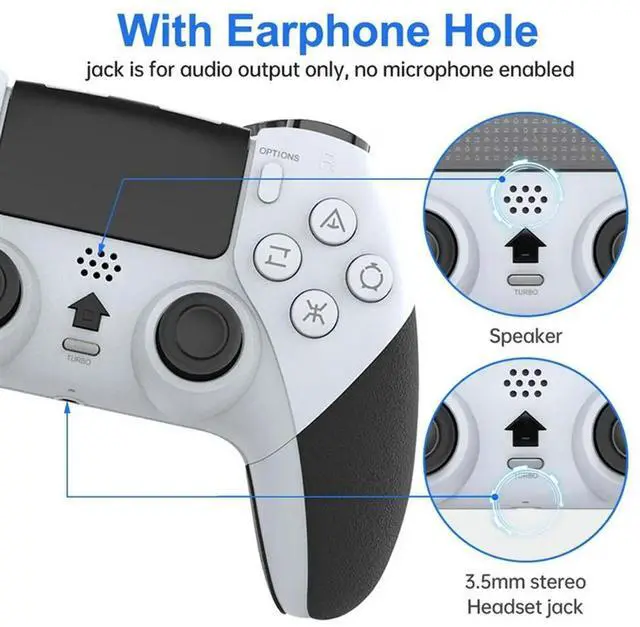 Alt view image 7 of 8 - For PS4/PS4 Pro/PS4 Slim Console Wireless Bluetooth Controller Gamepad PC Wired Joystick Controle Gaming Accessories B