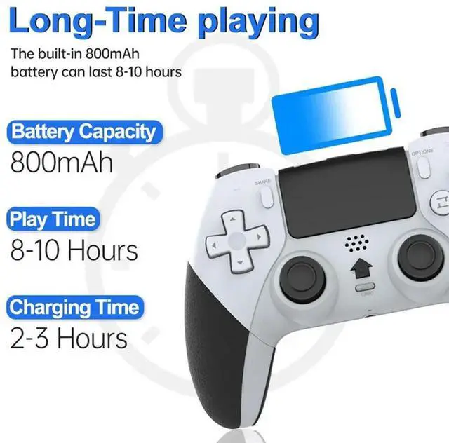 Alt view image 8 of 8 - For PS4/PS4 Pro/PS4 Slim Console Wireless Bluetooth Controller Gamepad PC Wired Joystick Controle Gaming Accessories B