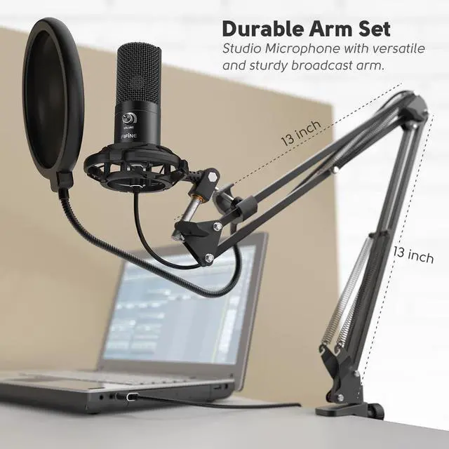 Alt view image 7 of 7 - Deuninker Studio Condenser Microphone USB PC Recording Microphone for Voice-Over, Podcast, Vocal - 7.1 Surround Sound RGB Headset for Laptop (T669+H6)