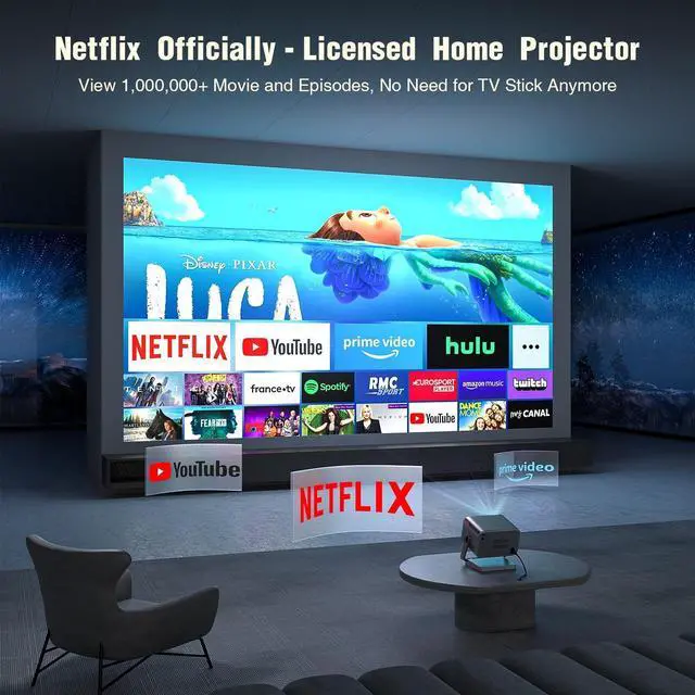 Main image of QURO OEM VOPLLS 4K Projector Mini Projector for Educational AI Auto Focus Movies Projector with Screen