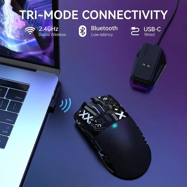 Alt view image 14 of 14 - ATTACK SHARK X11 & X68 PRO HE Wireless Gaming Combo,Rapid Trigger Hall Effect Magnetic Switch 8K Keyboard,Ultra-Light 22K DPI PAW3311 Optical Sensor Mouse,RGB Backlit Tri-Mode with Coiled Cable-Black