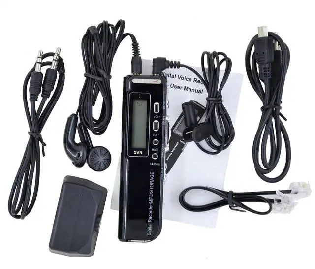 Alt view image 4 of 4 - Portable Rechargeable USB 16GB USB Sensitive Voice Recording Digital Audio Voice Recorder Dictaphone Mp3 Player 25 battery Life Black Color