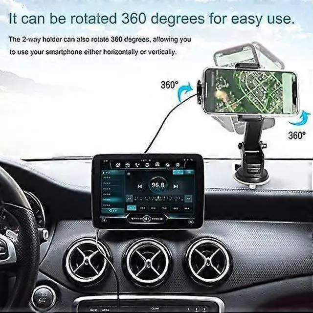 Alt view image 3 of 5 - Ecocleanpath 15W Qi Car Wireless Charger & Phone Holder with Auto Sensor, One-Hand Operation (Black)
