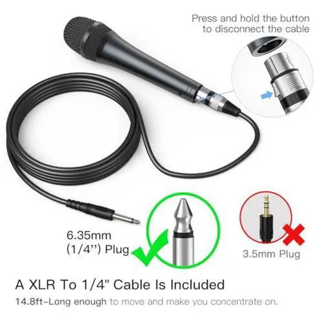 Alt view image 3 of 7 - Deuninker Karaoke Microphone and Streaming 4-Channel RGB Mixer, Gaming Audio Mixer with XLR Interface for Game Voice, Podcast, Recording, YouTube, Dynamic Vocal Microphone for SpeakerK6+SC3