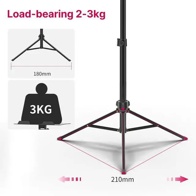 Alt view image 4 of 5 - Deuninker Projector Tripod Stand, LT01 Foldable Laptop Tripod Music Stand Multifunctional DJ Racks 360° Horizontally Adjustment 23.6" to 59" for Computer Book Music Notes Sound Media DJ Equipment