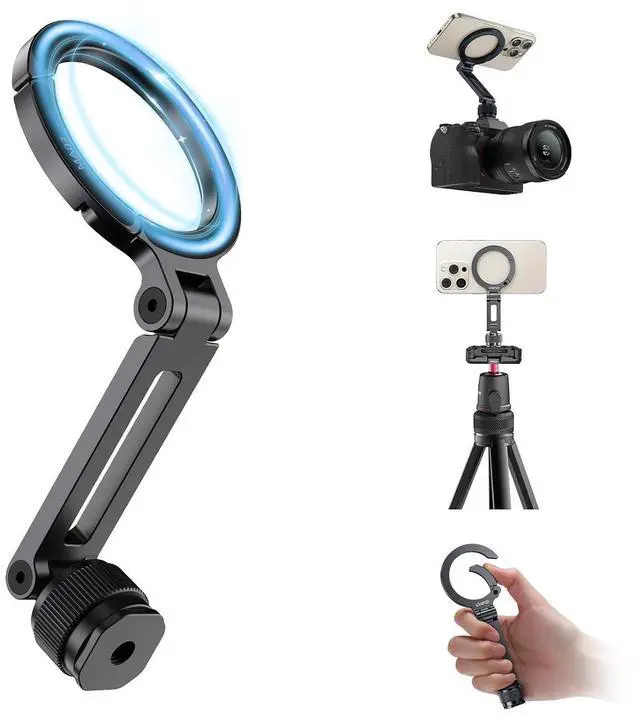 Alt view image 2 of 7 - Deuninker MT-89 82" Extendable Tripod Aluminum with MA07 Magnetic Phone Tripod Mount