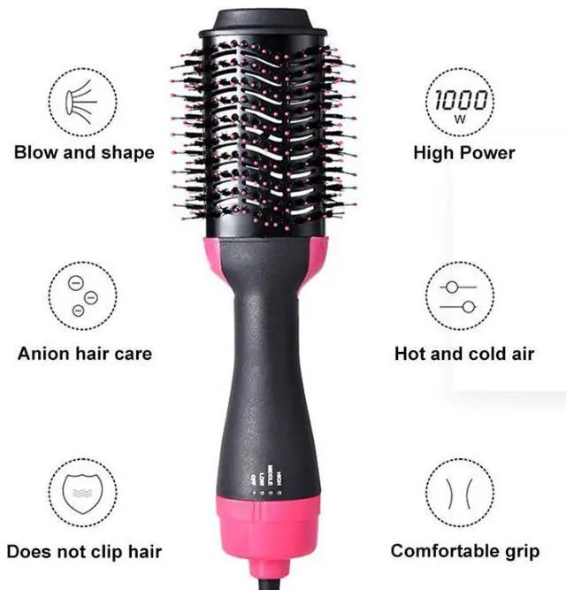 Alt view image 10 of 14 - One Step Hair Dryer and Styler volumizer,Hair Dryer Brush,Hot Air Brush,Hot Air Comb,Straightener&Curly Brush Suitable for All Hair Styles