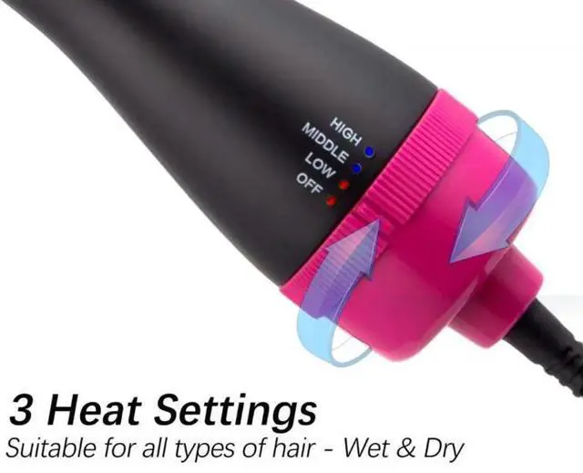 Alt view image 11 of 14 - One Step Hair Dryer and Styler volumizer,Hair Dryer Brush,Hot Air Brush,Hot Air Comb,Straightener&Curly Brush Suitable for All Hair Styles