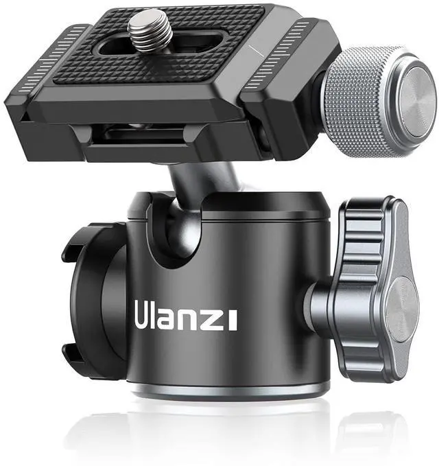 Main image of Deuninker U-80L Ball Head for 1/4" Tripod - 360 Rotating Panoramic Camera Mount With Arca Quick Release Plate & Cold Shoe for DSLR, Camcorder, Monopod, Slider