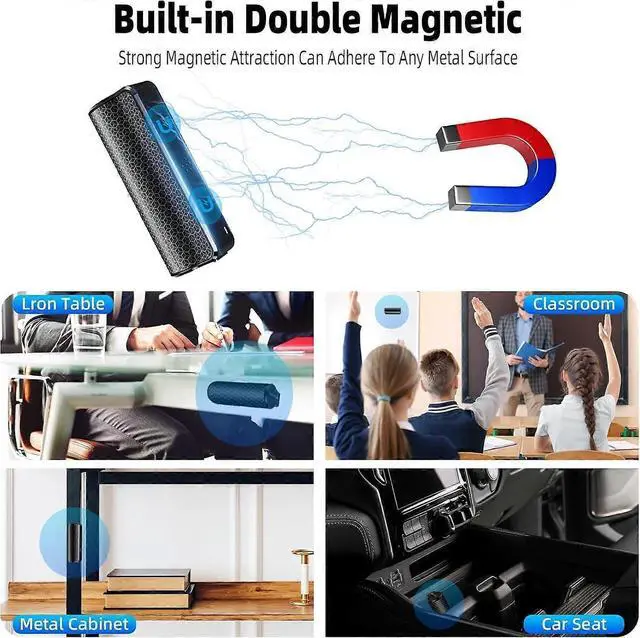 Alt view image 3 of 5 - Deuninker 128GB Magnetic Voice Activated Recorder with Playback, 600Hrs Continuous Recording, Noise Reduction