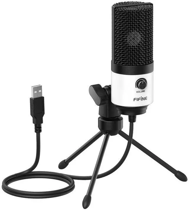 Main image of Deuninker USB Podcast Microphone,PC Computer Recording Mic for Desktop Laptop,Studio Condenser Microphone with Volume Knob for Voice-Over, Vocals, Online Meeting, YouTube-K669W