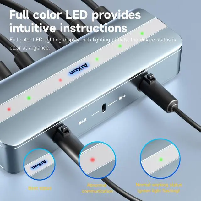 Alt view image 5 of 6 - AIXUN EB01 Docking Station Dual Channel Input 6-in-2 HUB Ports for Aixun Peripherals Expansion for iPhone Repair Docking