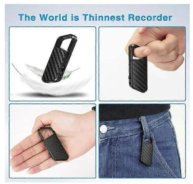 Alt view image 3 of 5 - Deuninker 128GB Voice Activated Recorder with Noise Reduction, USB Rechargeable MP3 Player Dictaphone for Lectures & Meetings (Black)