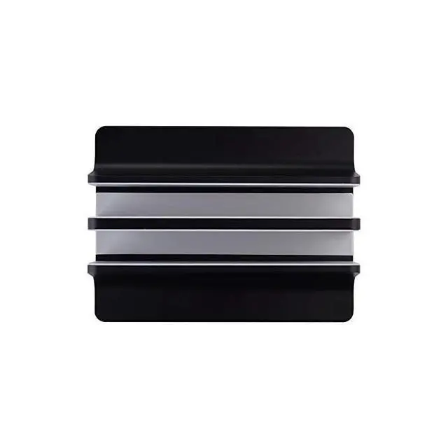 Alt view image 3 of 6 - Vertical Laptop Stand Desktop Aluminum MacBook Stand with Adjustable Dock Size Compatible with MacBook Notebooks Surface Chromebook and Gaming Laptops Double Slots Black