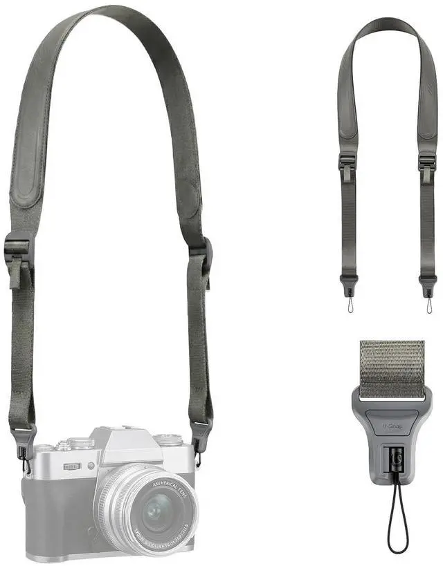 Main image of DeuninkerCSS1 U-Snap Camera Strap, 55 In Quick Release Camera Shoulder Straps for Photographers with Safety Tether, 60kg Load Capacity, Soft Sling for DSLR Mirrorless Sony Canon Nikon Binoculars (Gree