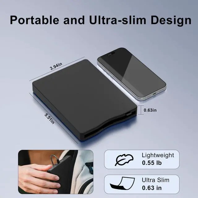 Alt view image 12 of 14 - Yaeonku Floppy Disk Reader,External Floppy Drive, 3.5" USB &Type C Floppy Disk Reader Portable 1.44 MB FDD for PC, Laptop and Desktop Compatible with Windows 2000/XP/Vista/7/8/10/11