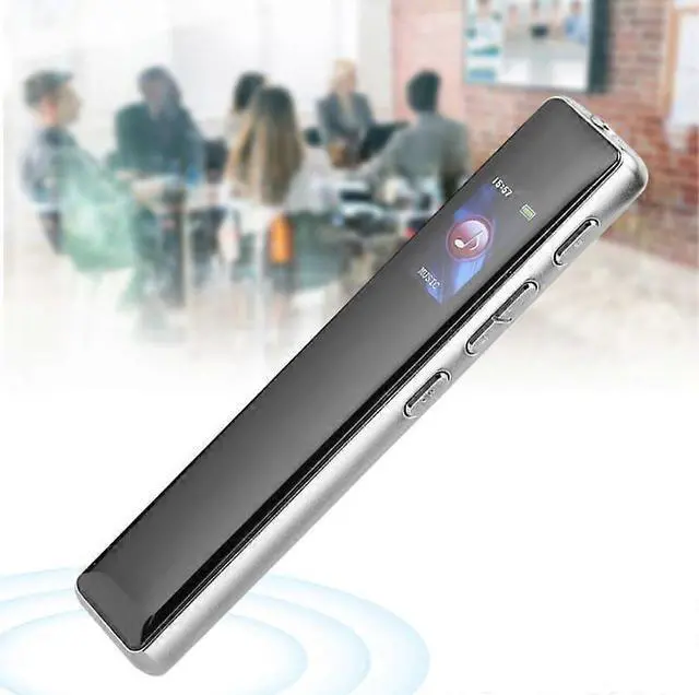Alt view image 3 of 5 - Deuninker Mini Recording Pen 32GB Black - HD Noise Reduction Voice Recorder with Password Security
