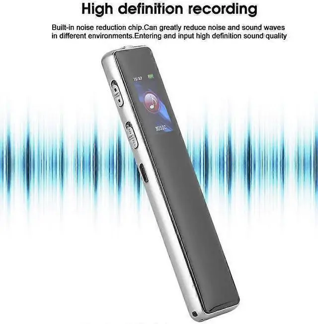 Alt view image 4 of 5 - Deuninker Mini Recording Pen 32GB Black - HD Noise Reduction Voice Recorder with Password Security