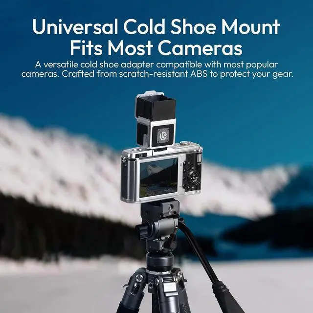 Alt view image 4 of 7 - Deuninker VF01 28mm Optical Waist-Level Viewfinder w Switchable 35/50 Framelines, 3-Group High-Clarity Lens, Magnetic Flip Hood, Universal Cold Shoe Mount, Retro Aluminum & Leather Design(Silver)