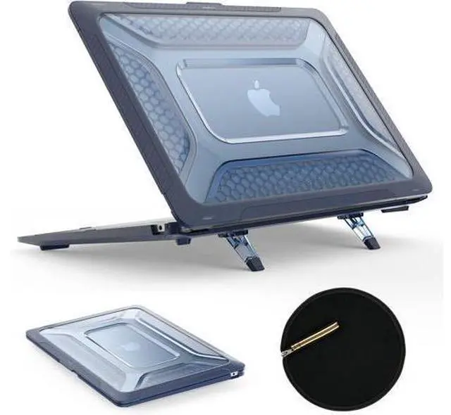 Main image of Deuninker Case for MacBook Pro 14 inch, Shock-Absorbing Protection with Folding Stand &Mouse Pad Case for MacBook Pro 14 inch, Blue