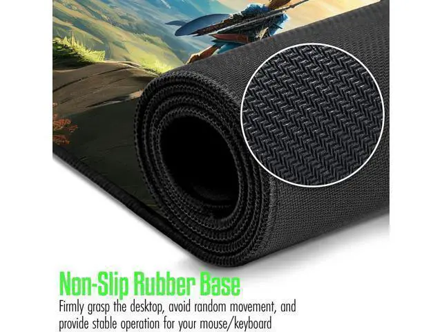 Alt view image 4 of 7 - Zelda XXL Gaming Mouse Pad Extra Large Extended Non Slip Mouse Pad - Keyboard and Mouse Desk Pad Anime Gaming Mouse Mat for Computer 31.5 x 15.7 in