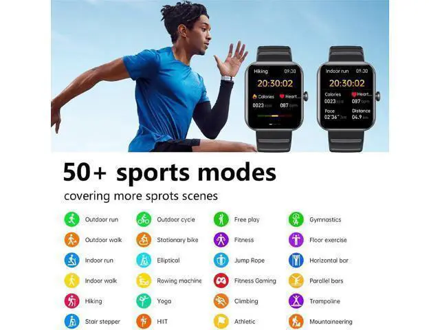 Alt view image 6 of 7 - Smart Watch Blood Glucose, Smartwatch for Men Women Fitness Activity Tracker IP67 Waterproof, Heart Rate Sleep Monitor, Pedometer, Blood Sugar Oxygen Tracking Smart Watches for Android iOS, 2023
