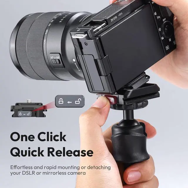 Alt view image 6 of 7 - Deuninker UKA02 Quick Release Plate w 1/4" Screw, Camera Tripod Mount Adapter, Anti- Loosening, Quick Release System QR Plate Compatible with UKA03/Arca Swiss (Only Plate)