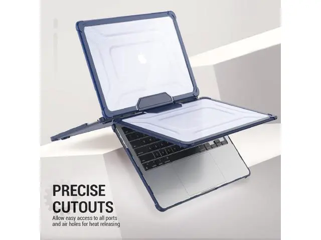 Alt view image 6 of 7 - Deuninker Case for MacBook Pro 16 inch, Shock-Absorbing Protection with Folding Stand &Mouse Pad Case for MacBook Pro 16 inch, Navyblue