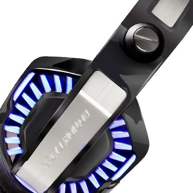 Alt view image 7 of 7 - KOTION EACH G2000 High Quality 50mm Drive Wired Game Headset with Microphone for PC PC Headphones Stereo Bass LED Light and Noise Isolation - Black/Blue