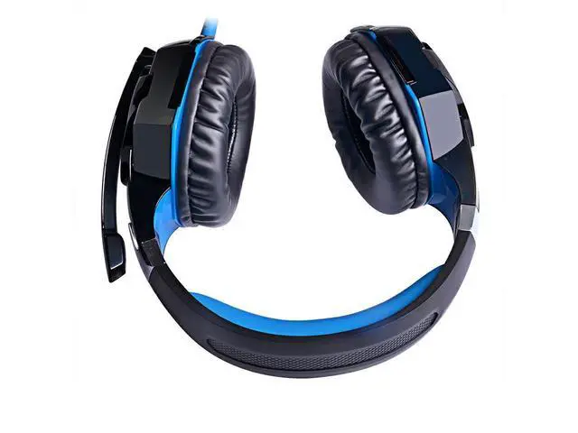 Alt view image 2 of 5 - KOTION EACH G2000 High Quality 50mm Drive Wired Game Headset with Microphone for PC PC Headphones Stereo Bass LED Light and Noise Isolation - Black/Blue