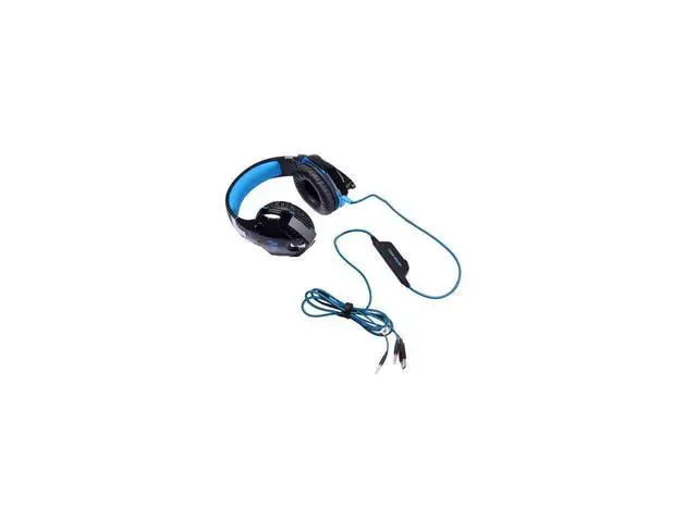Alt view image 5 of 5 - KOTION EACH G2000 High Quality 50mm Drive Wired Game Headset with Microphone for PC PC Headphones Stereo Bass LED Light and Noise Isolation - Black/Blue