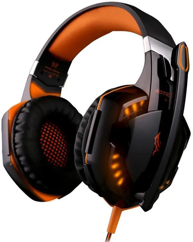 Main image of KOTION EACH G2000 Blue Color Over-ear Game Headset Earphone Headband with Mic Stereo Bass LED Light for PC